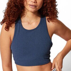 Threads 4 Thought Kensi Ribbed Tank Style Sports Bra in Blue, Size Large